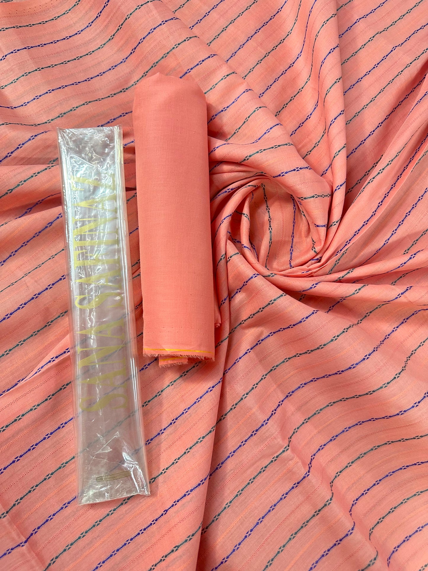Sana Safinaz Peach Jacquard 2 Pcs