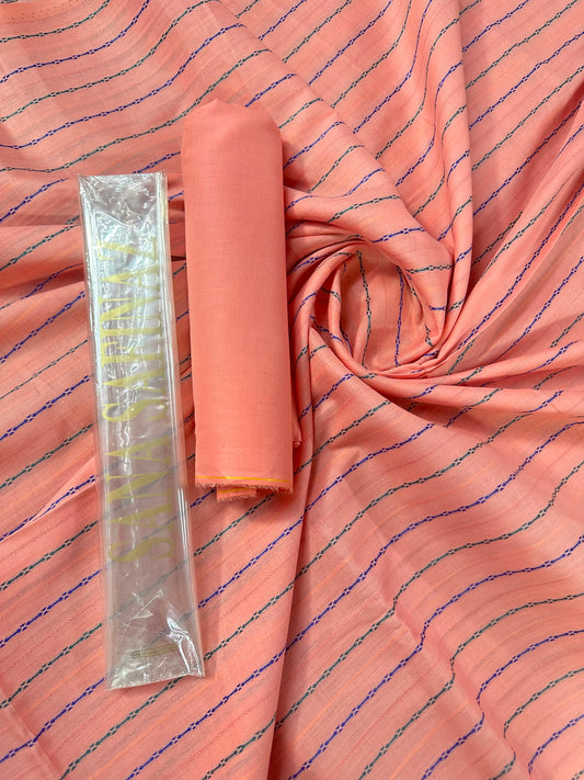 Sana Safinaz Peach Jacquard 2 Pcs