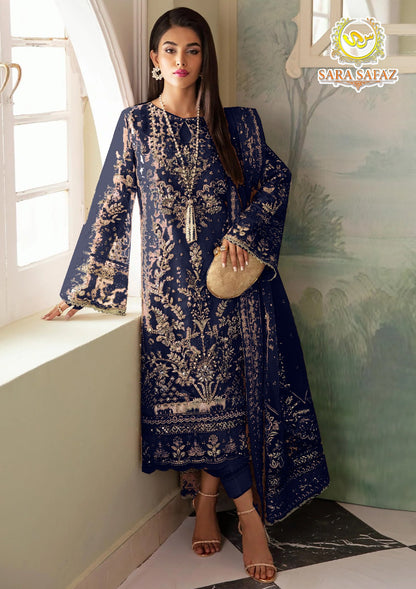 Unstitched Luxury Embroidered Fancy CHIKENKARI 3 Piece in Wholesale Price ✅💯