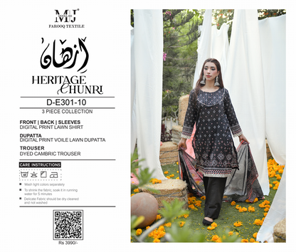 MoosaJee 100% Original Heritage Chunri Unstitched 3Ps👌🔥