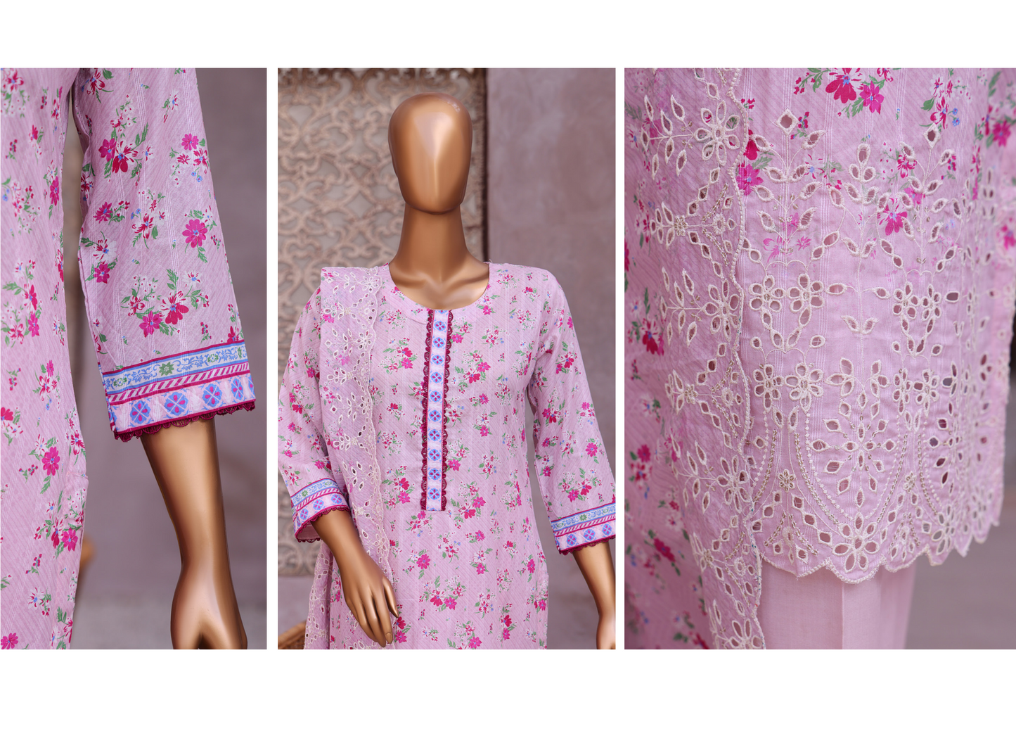 ✨ MTF Presents ✨
" L A S H K A R A " 💖 🌸 DIGITAL PRINTED EMBROIDERED CHIKANKARI DORIA LAWN COLLECTION 2025 🌸
