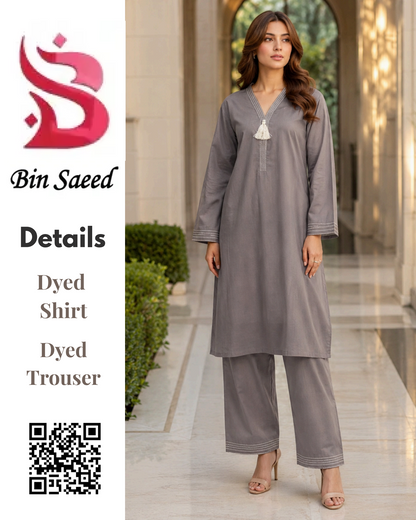 Bin Saeed Stitched 2Pcs Dyed Collection