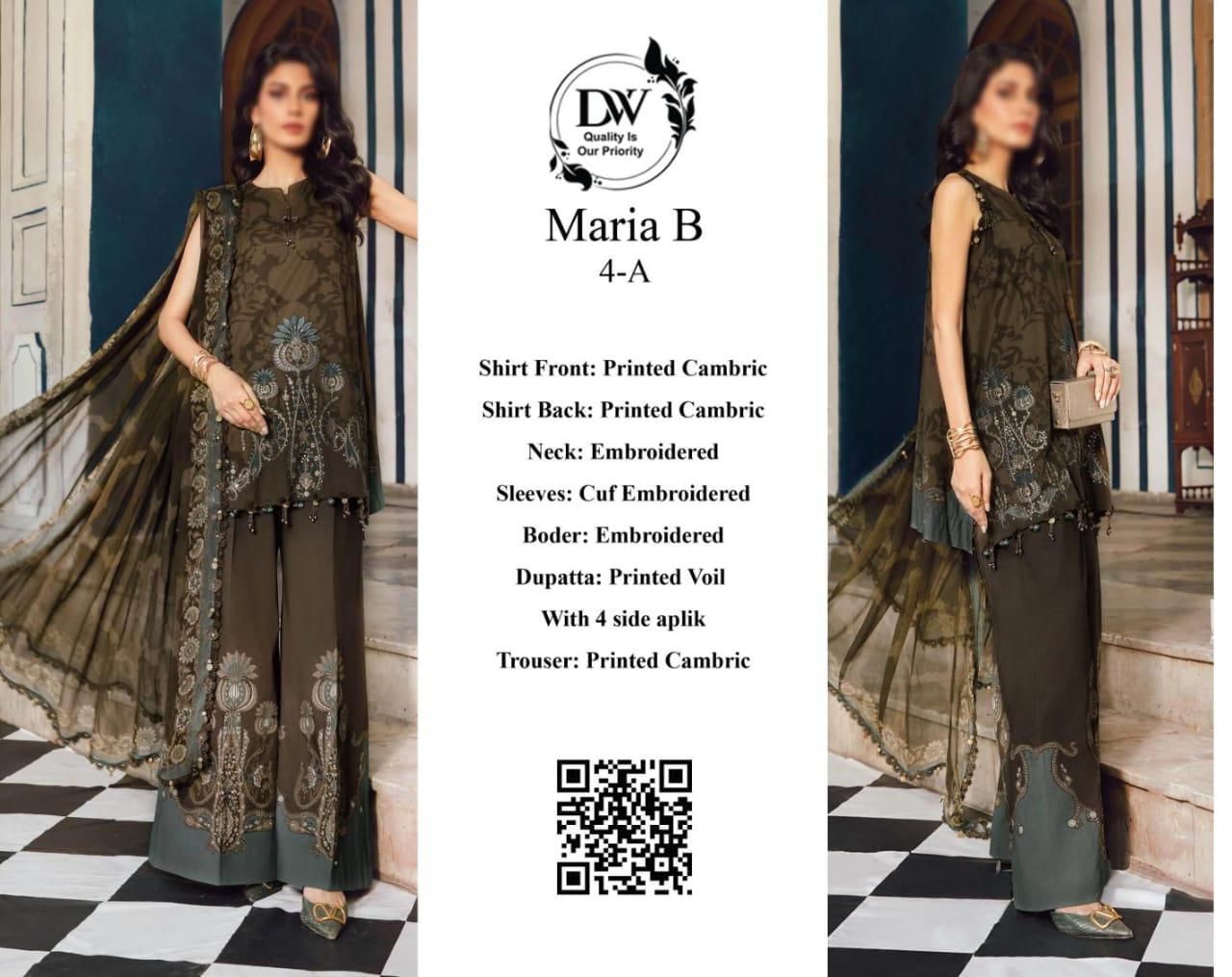 Maria B Elegant 3PC Unstitched Lawn Suit Collection