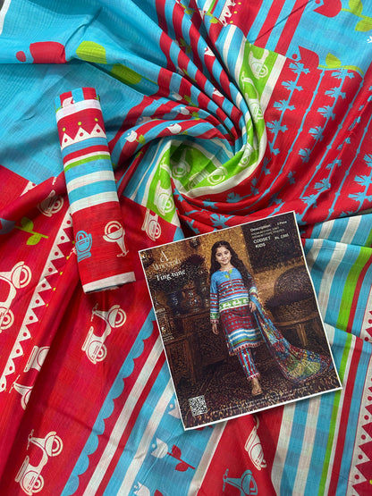 Almeerah Ting Tone Unstitched Kids 2Pcs Collection