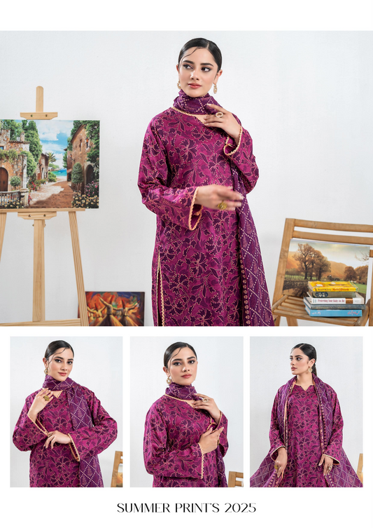 Zesh Unstitched Lawn 3 Piece 100% Original 🔥❤️