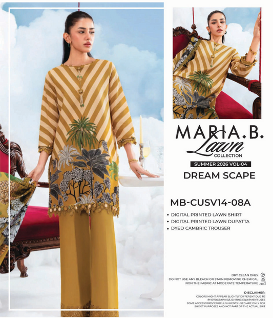 MARIA B® 3PC Printed Lawn Unstitched Collection D-09
