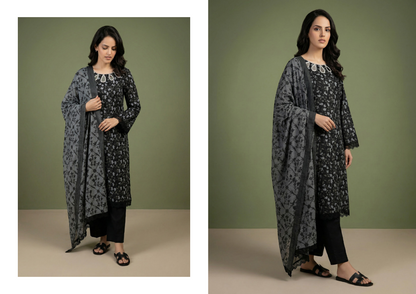 Salina Black & White Lawn Collection Vol-2 Design # 4