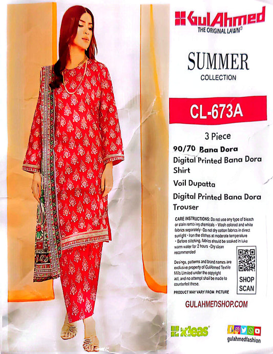 GULAHMED STRIPE LAWN BANADORA 3PC