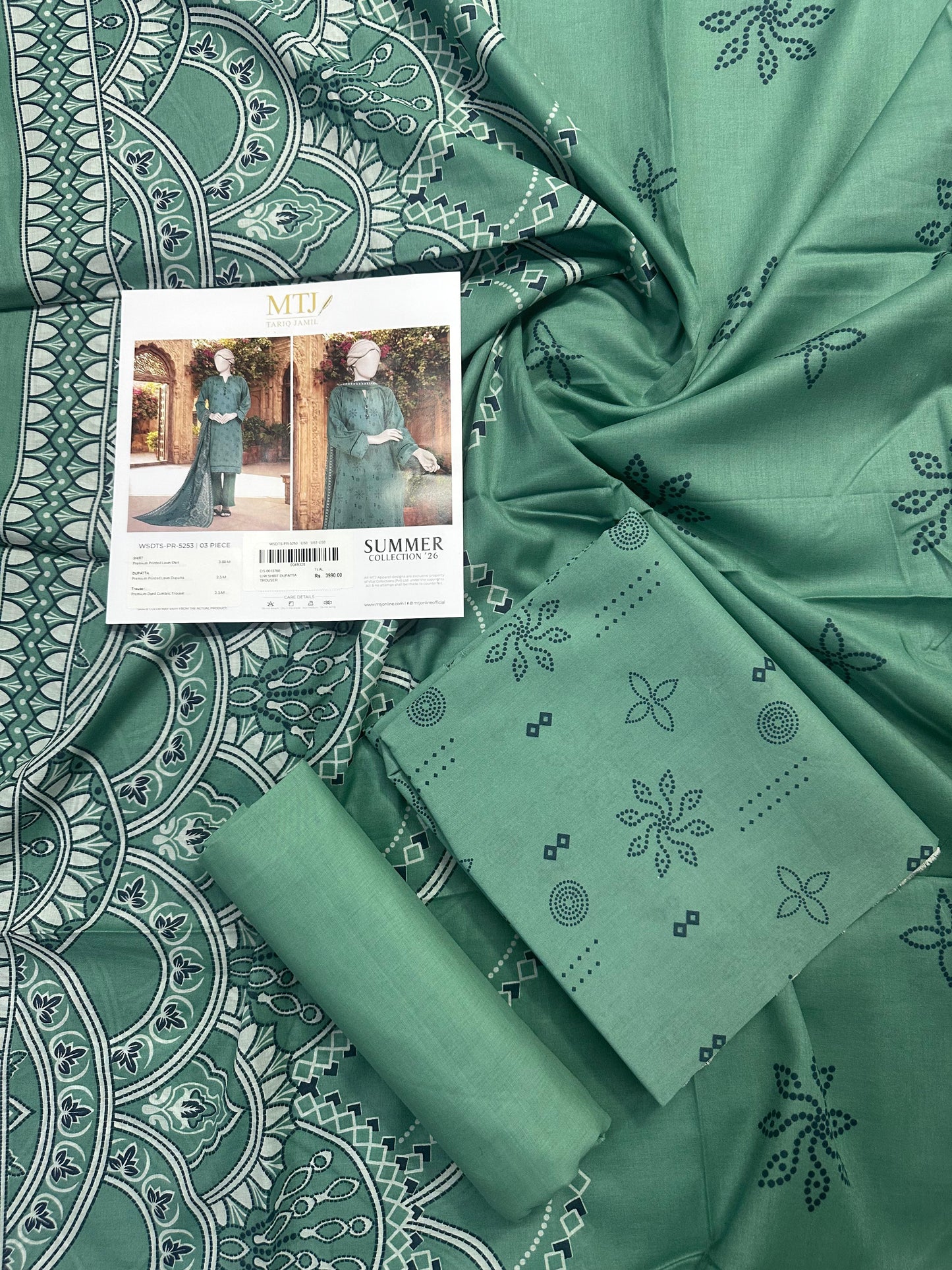 MTJ Original(WSDTS-PR-5253) Printed Lawn Unstitched Collection – Summer 2026