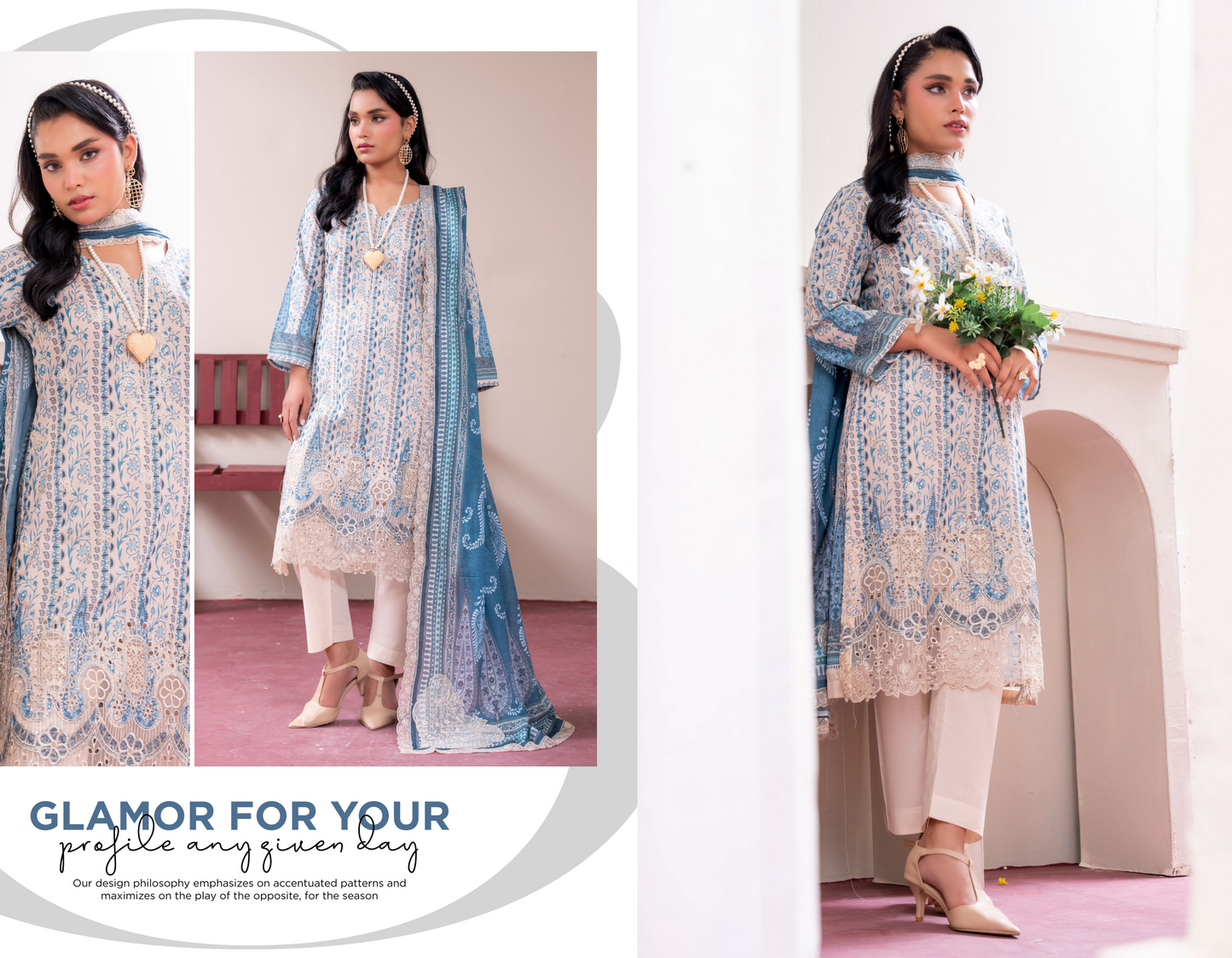 Amaira Pinky Luxury Embroidered Lawn 3 Piece Unstitched Collection