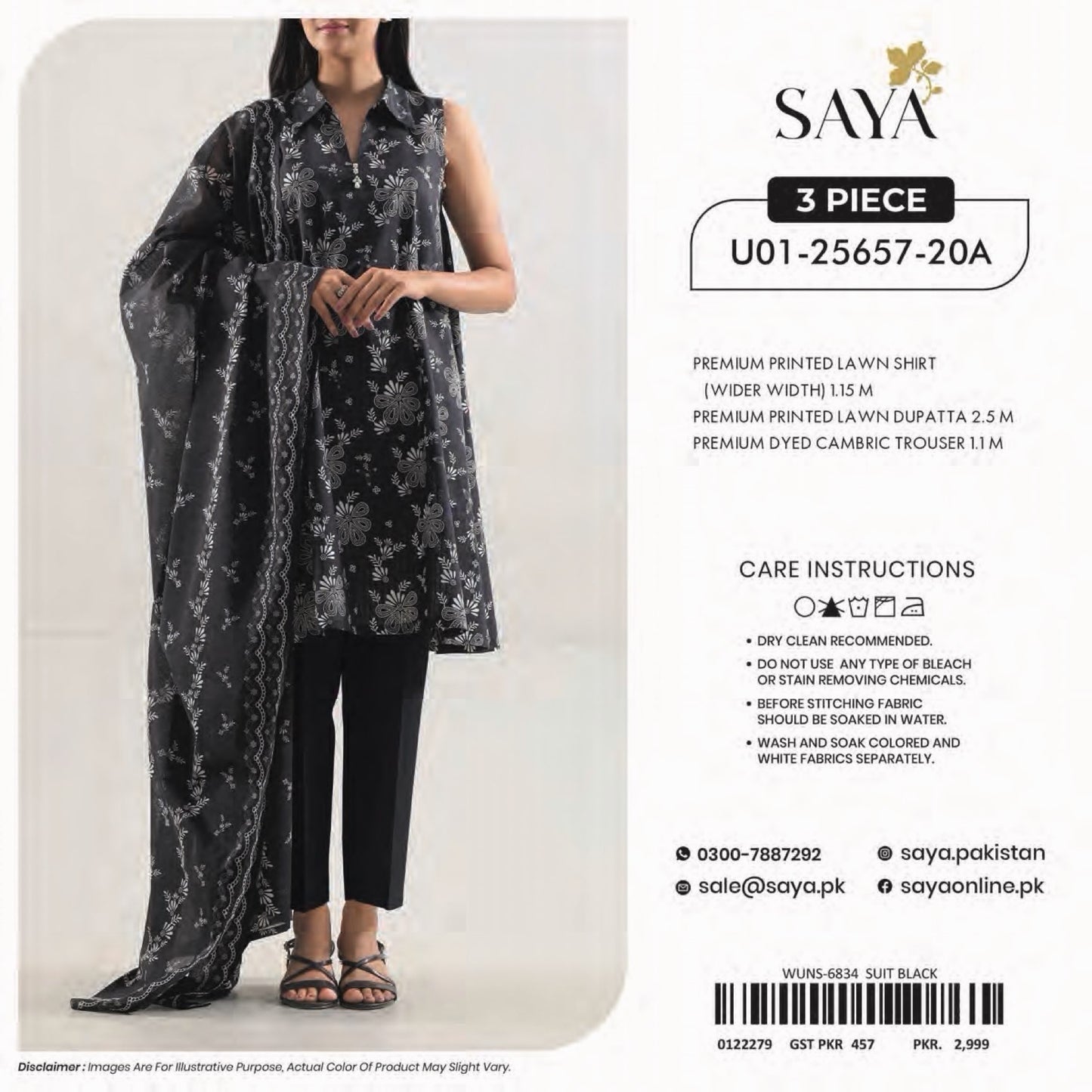 Saya Unstitched Printed 100% Original Cotton 3 PCs Suit In WHOLESALE PRICE 💯✨