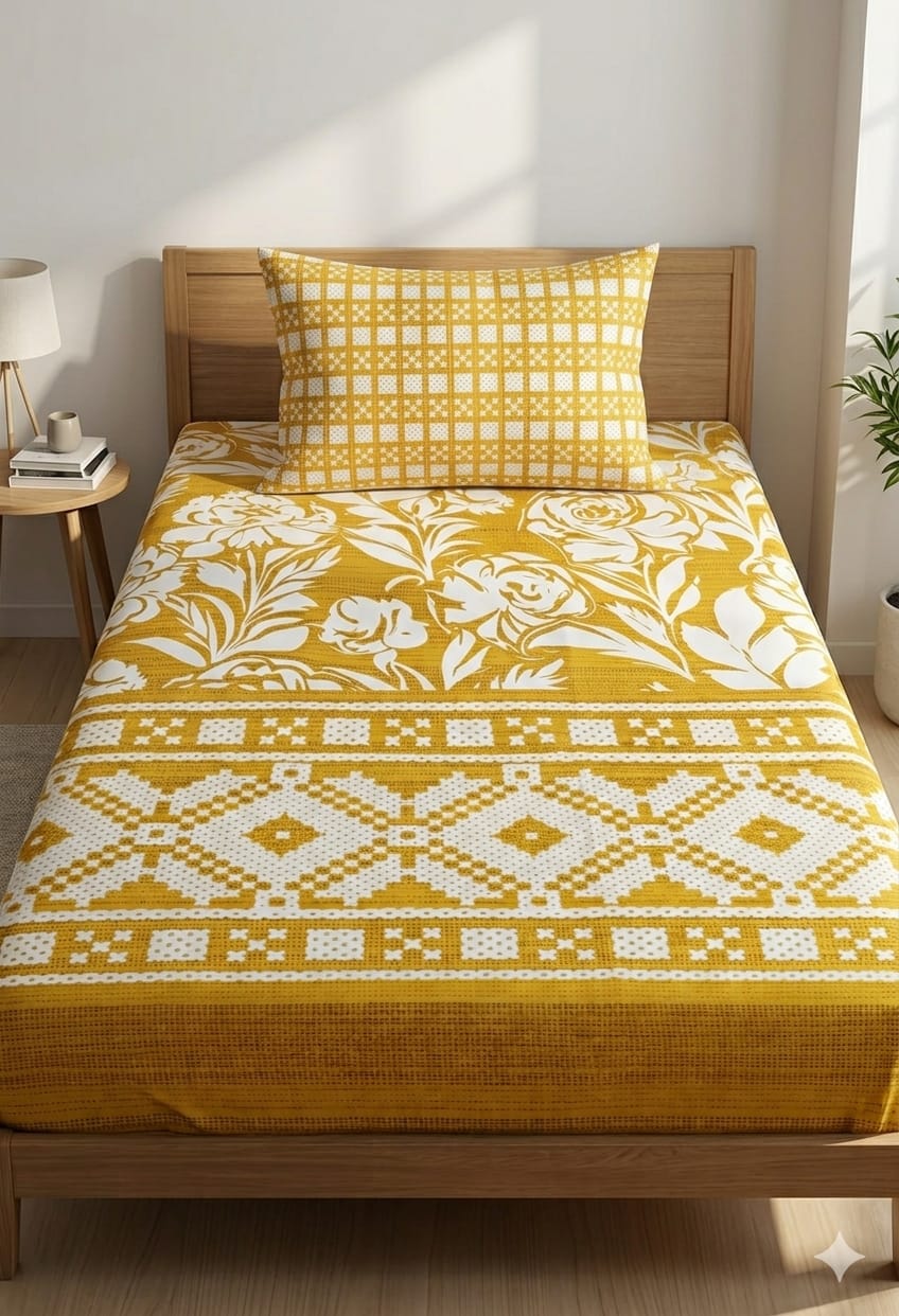 Single Bedsheet Salonika Pure Cotton Printed