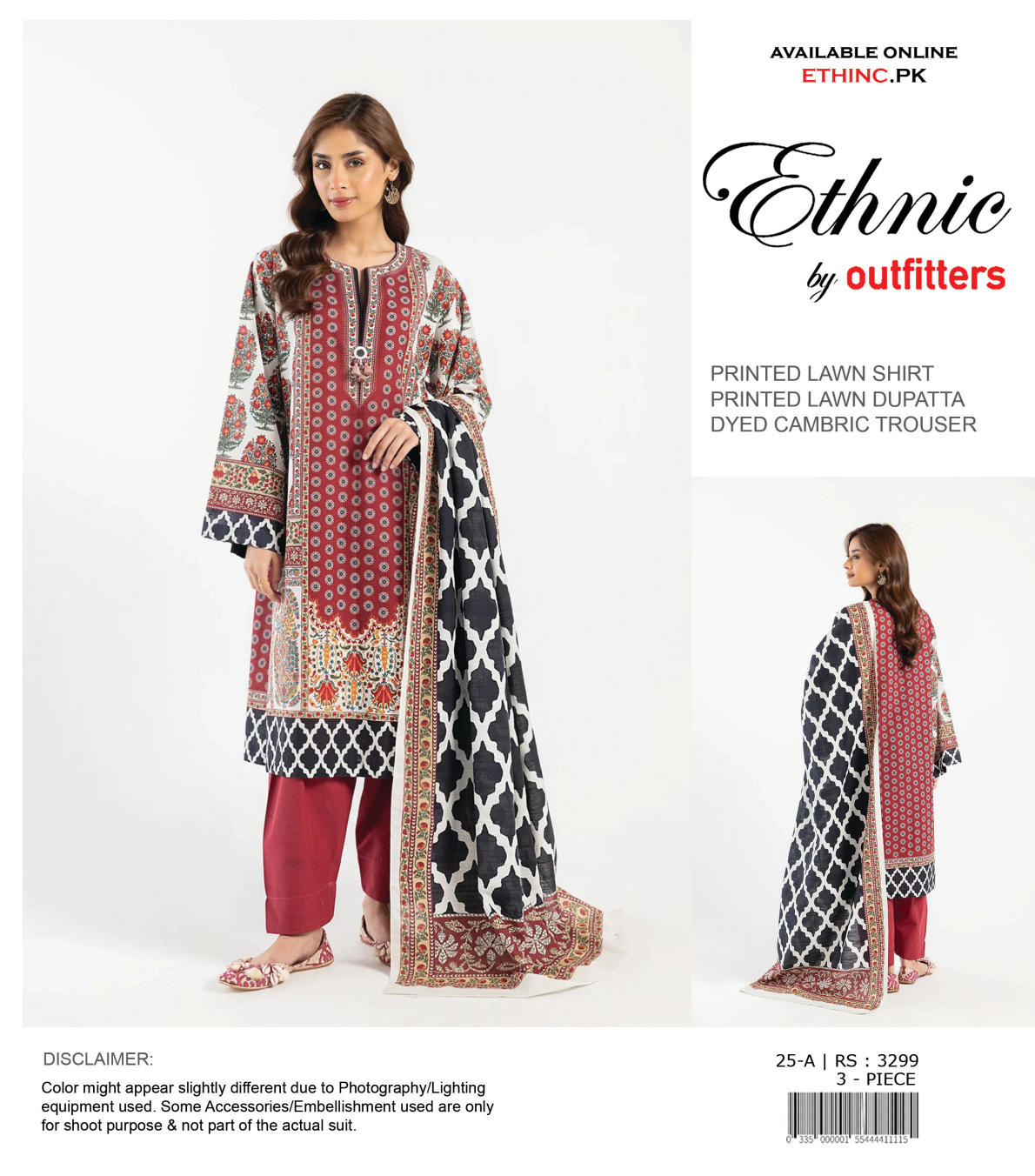 🌼Ethnic by Outfitters – Printed Lawn 3PC Collection 🌸❤️