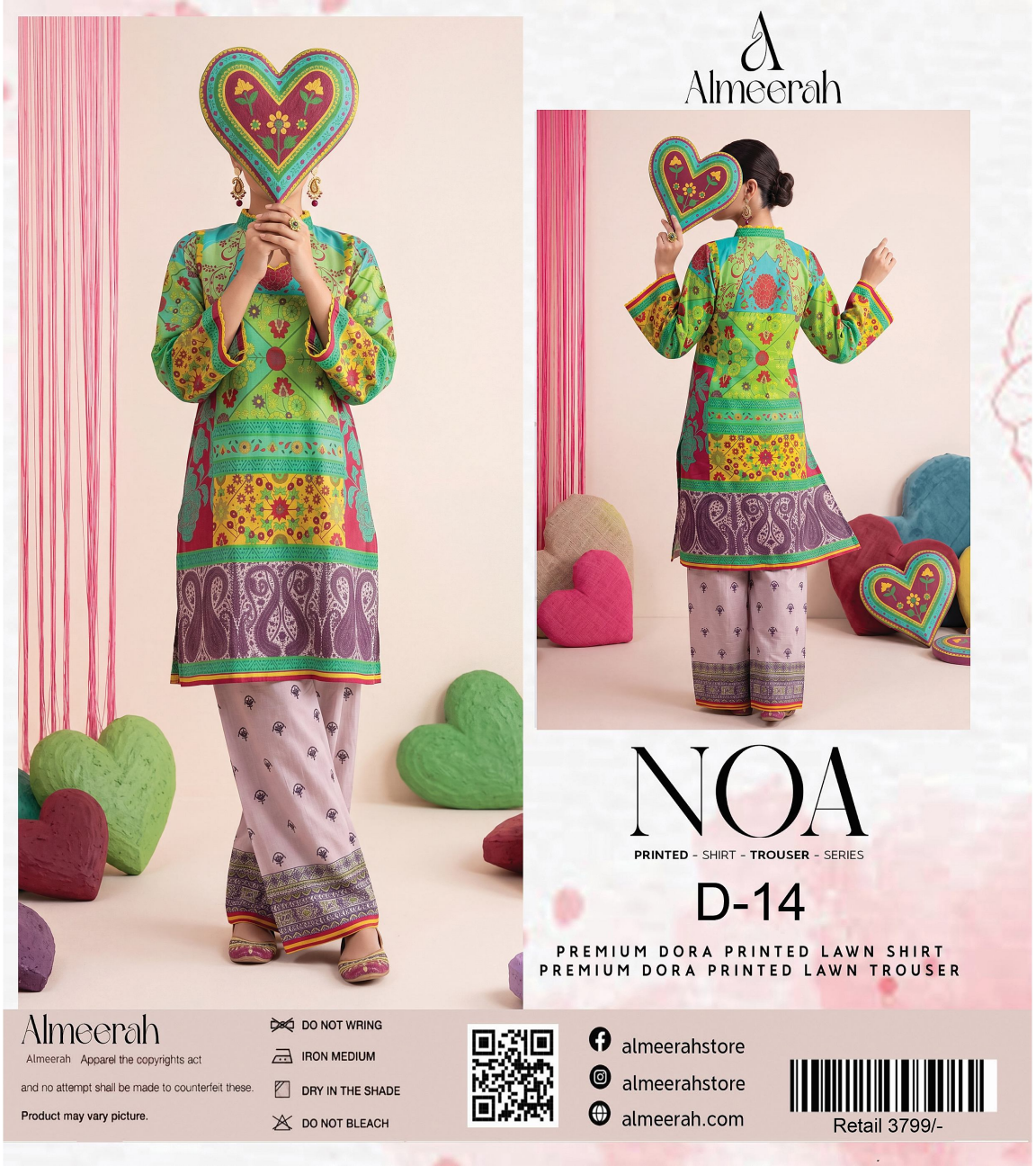 Almeerah - NOA 2 Pcs Unstitched collection Design No 14