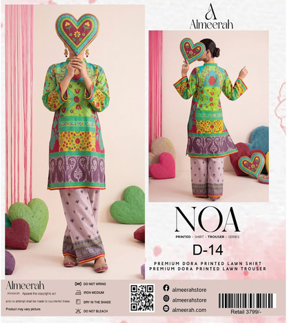 Almeerah - NOA 2 Pcs Unstitched collection Design No 14