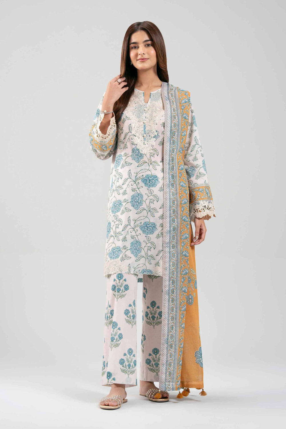 Nishat 3Pcs Dobby Lawn
