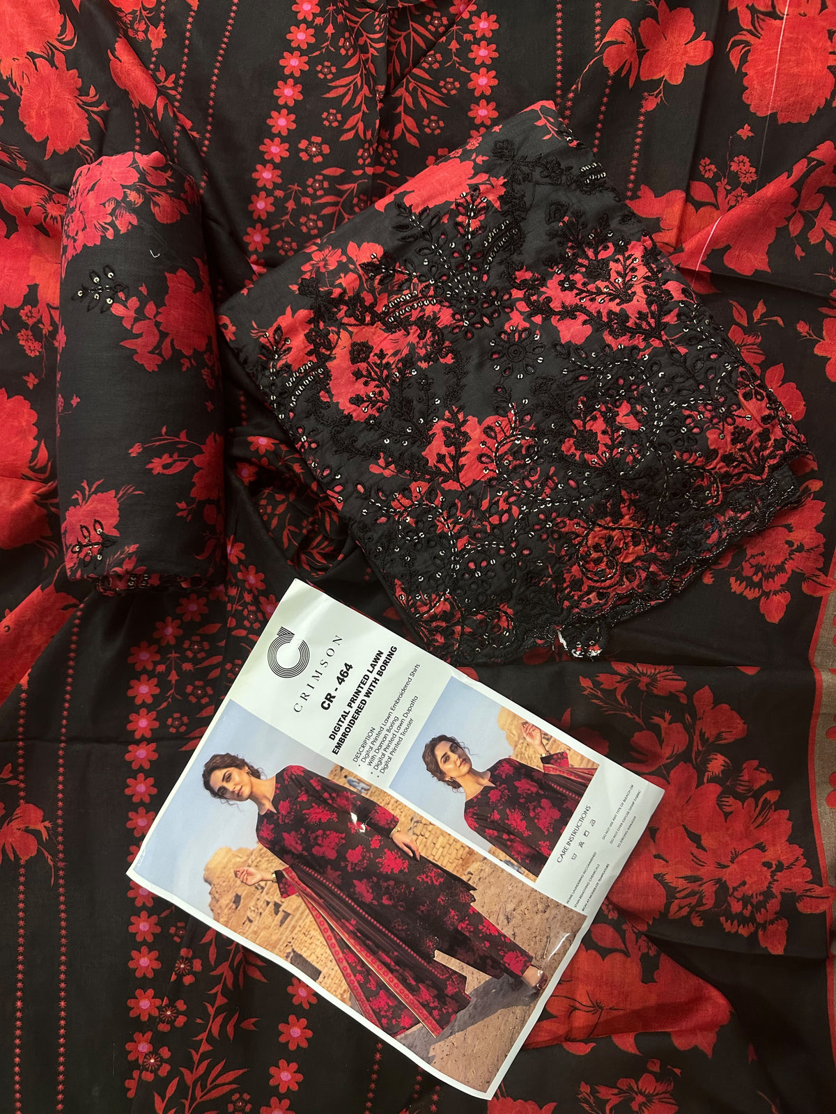 CRIMSON CR-464 DIGITAL PRINTED EMB LAWN