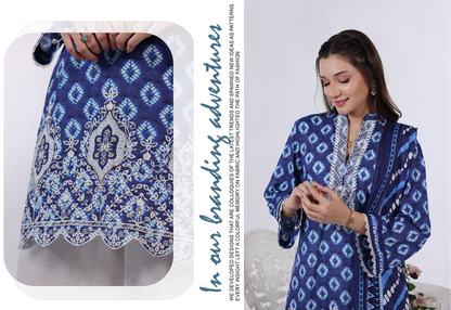 Luxury Summer Collection 
APPLIQUE KARI BY MOOSAJEE Design# D-0401-02