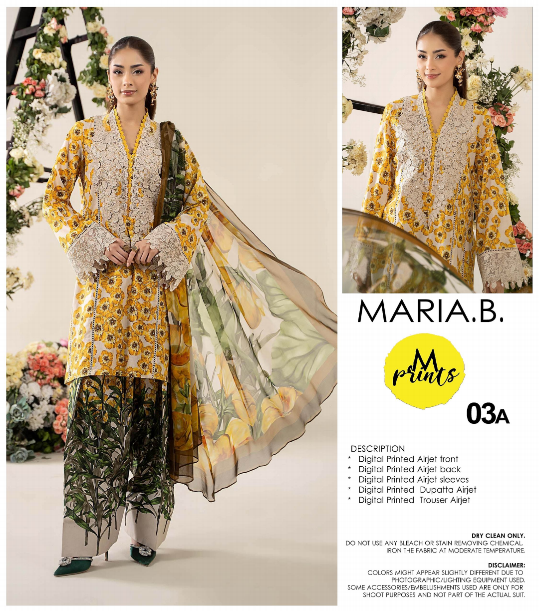MARIA.B Unstitched Lawn 3 Pieces in Wholesale Price 🔥❤️