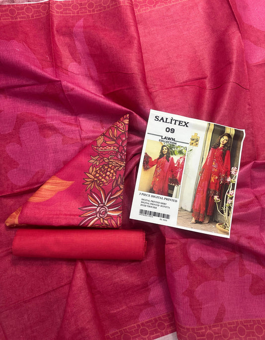 Salitex Lawn 3 PIECE DIGITAL PRINTED Collection Design# 9