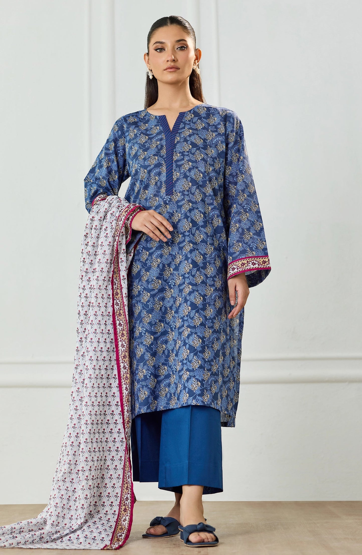✨ORIENT 100% ORIGINAL Unstitched Lawn 3 Piece✨ Design #OTL-25-501