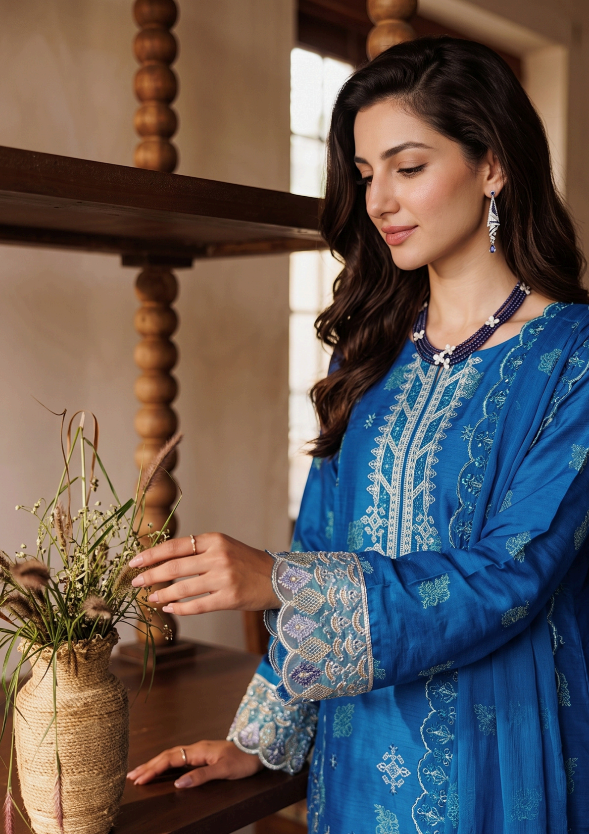 Bonanza Satrangi Midnight Blue Jacquard 3Pcs