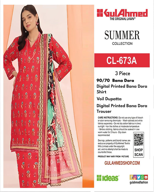 GULAHMED STRIPE LAWN BANADORA 3PC