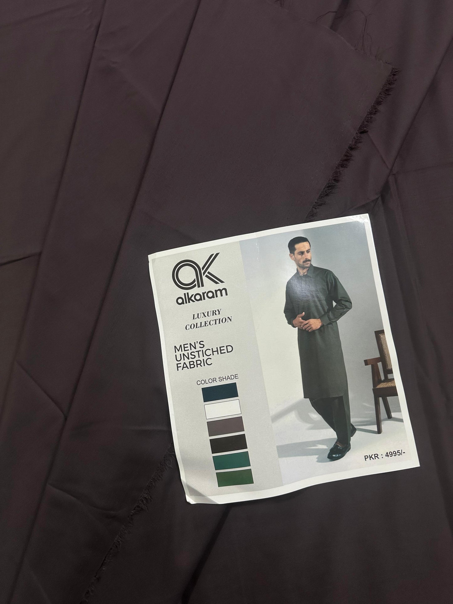 Alkaram Brown – Gent's Wash Wear Unstitched Collection