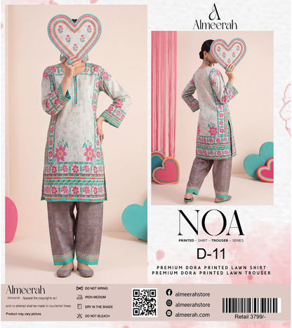 Almeerah - NOA 2 Pcs Unstitched collection Design No 11