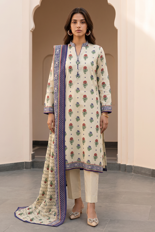 Zellbury (D.C:- WUS26X38065) Unstitched 3pcs Lawn Collection