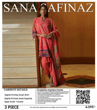 Sana Safinaz Lawn Unstitched 3 Pieces ❤️🔥