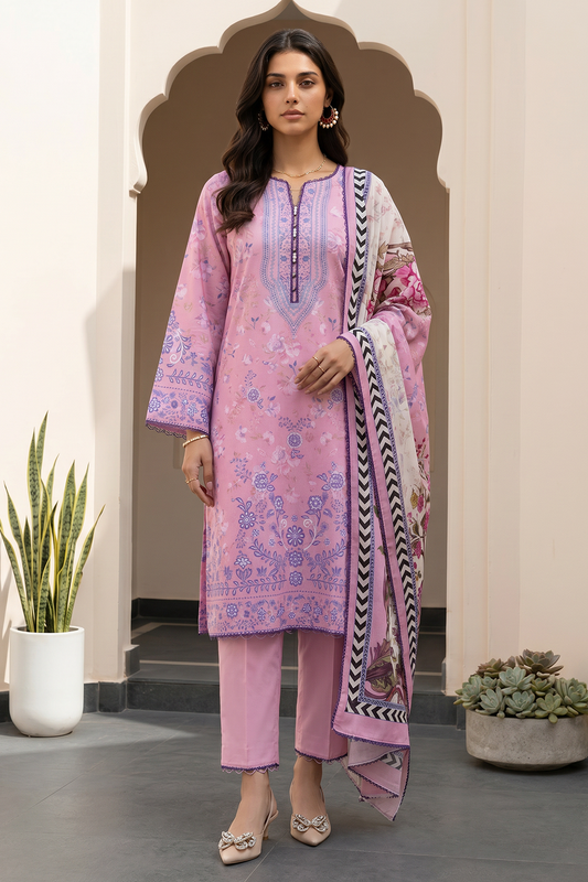 Zellbury (D.C:- WUS26X31023) Unstitched 3pcs Lawn Collection