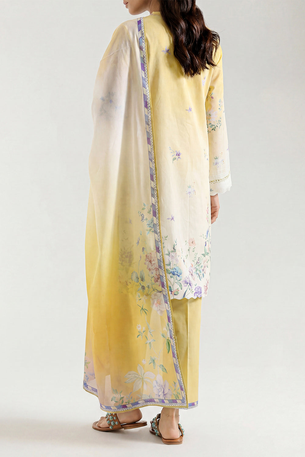 Saya Yellow 3PCs Printed Lawn Unstitched Collection