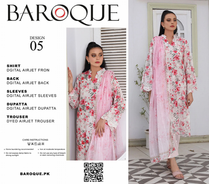 GulAhmed,Khaadi,Zellbury,Ego,Salitex,CrossStitch,Nishat,Firdous,Baroque,Maria.B,Alkaram ,SanaSafinaz Printed Unstitched 3P in 1299🇵🇰🌟