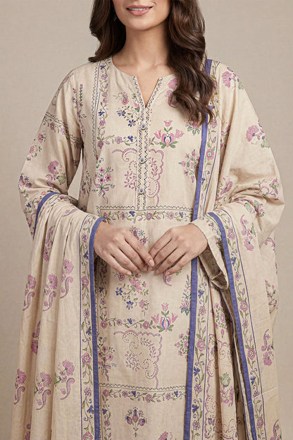 SAYA D.C:-U01-26218-P01B - 3 Piece Printed Lawn Collection