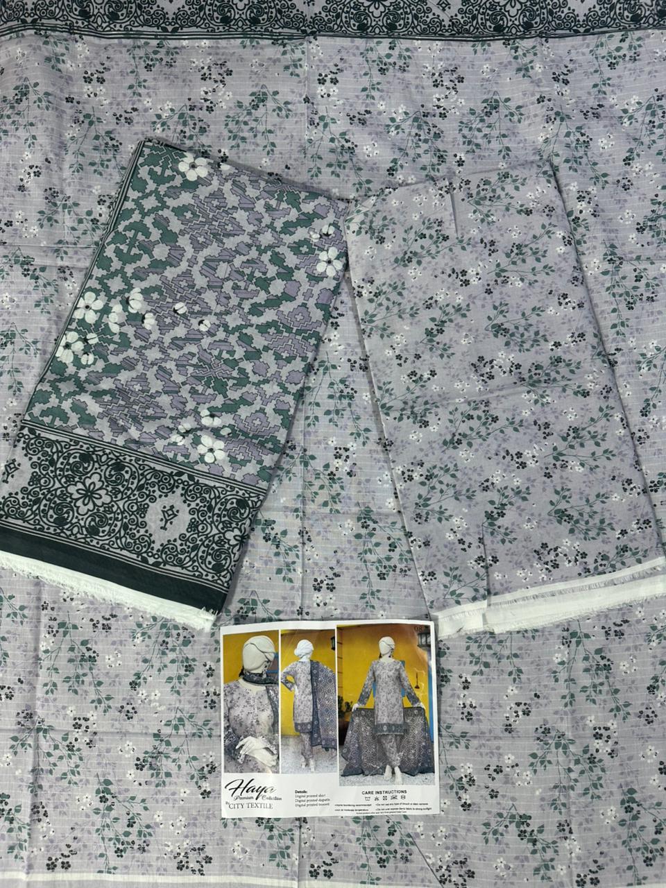 HAYA Fresh Arrival – Digital Printed MEKO Lawn 3PC Collection Design# 8