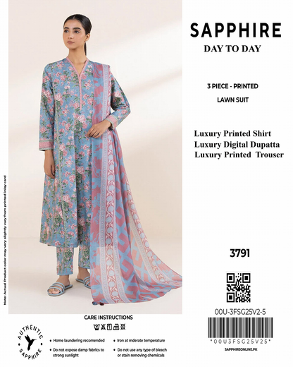 SAPPHIRE Lawn Unstitched 3 Pieces in Wholesale Price 🔥🧡