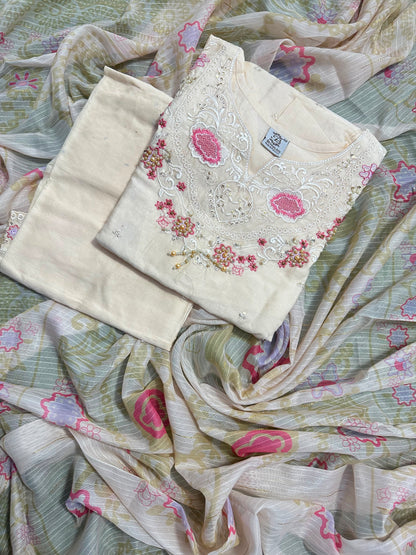 BQ EMBROIDERY STITCHED 3PCS RANDOMLY ANY COLOR/ ANY DESIGN