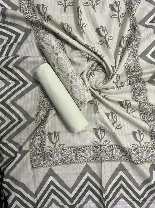 ZAMAN D-17 PRINTED UNSTITCHED 3PCS COLLECTION