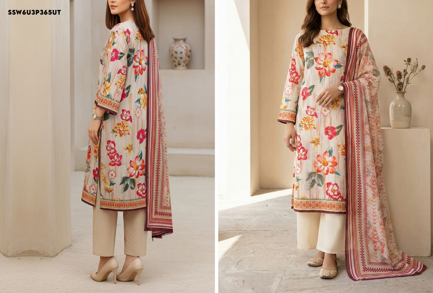 Salitex FLora Airjet Lawn 3PC Collection 2026 
by Sana & Sara Design #SSW6U3P365UT