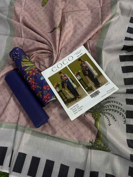 Coco Blue Printed 3Pcs