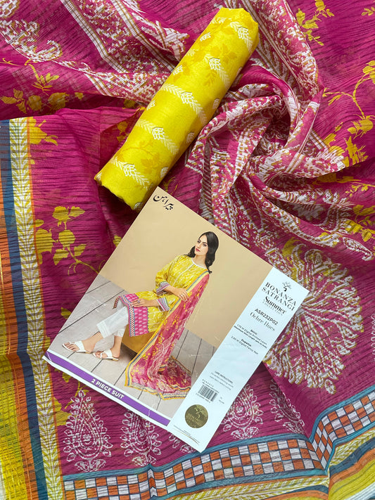 BONANZA SATRANGI ASR232P02 OCHRE HUES 2 PCs