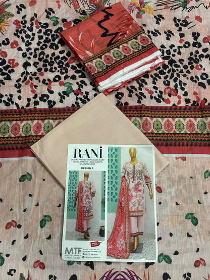 RANI DORIA PRINTED LAWN 3P by MTF