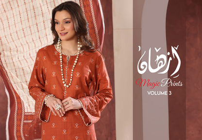 Izhan Magic Premium Digital Printed 3PC Lawn Unstitched Collection Vol.03 - D B0301 01
