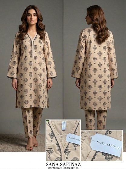 SANASAFINAZ Stitched CORDSET 2PCs Cotton – Ready to Wear
