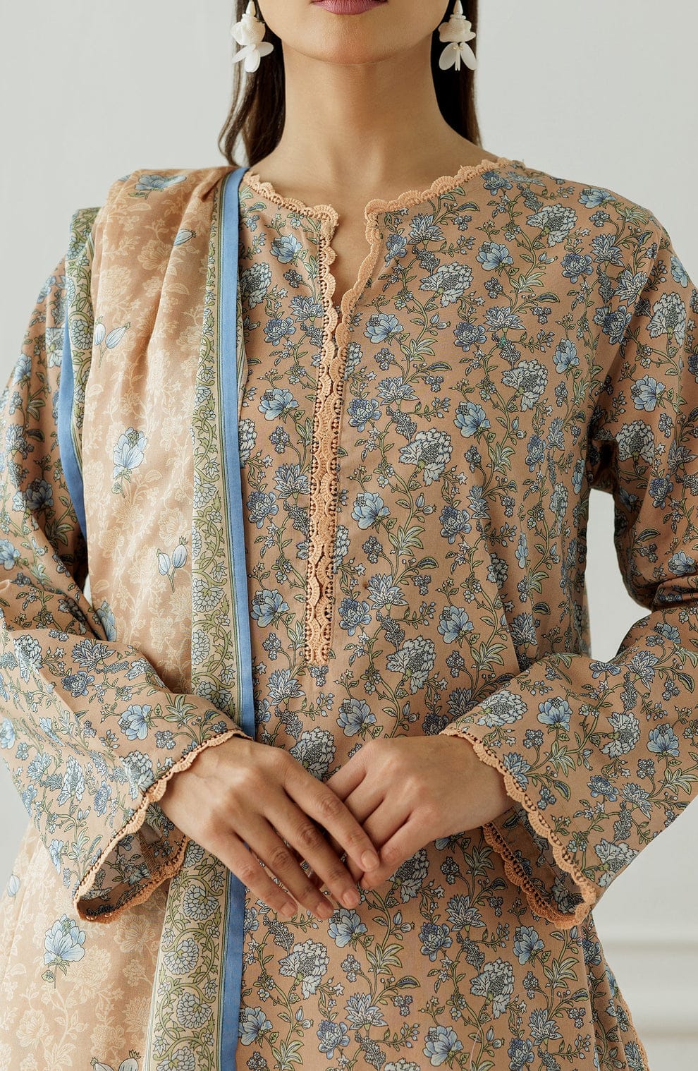 Orient Unstitched Lawn 3 Piece Collection D.C:- OTL-25-301