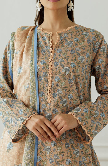Orient Unstitched Lawn 3 Piece Collection D.C:- OTL-25-301