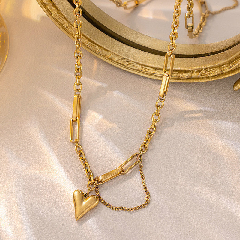 ✨💛 STAINLESS STEEL HEART CHAIN JEWELRY SET 💛✨