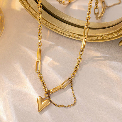 ✨💛 STAINLESS STEEL HEART CHAIN JEWELRY SET 💛✨