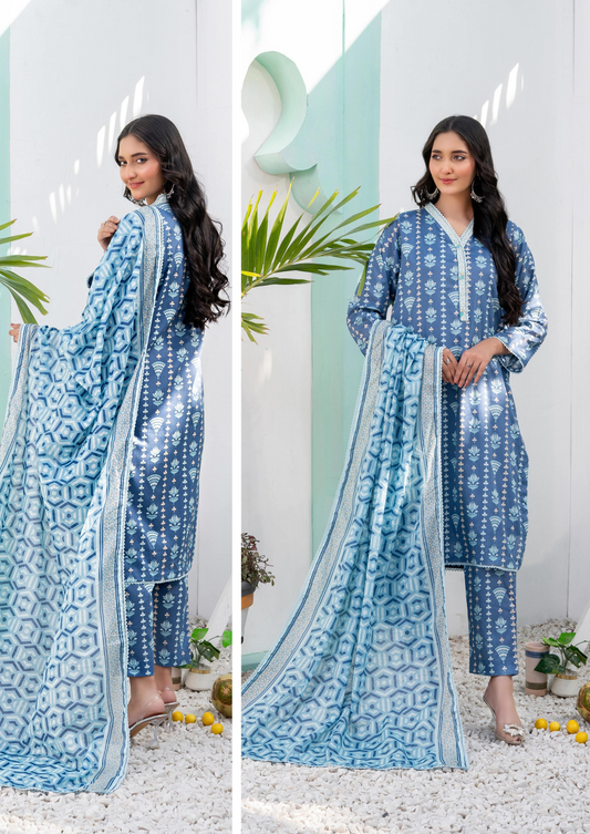 Zesh Unstitched Lawn 3 Piece 100% Original 🔥❤️